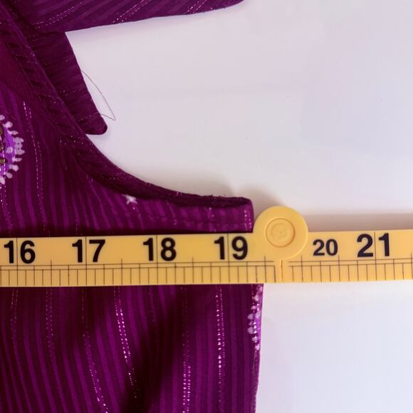 LOFT New Shimmer Halter Blouse Plum Purple Boho High Neck Sleeveless Top Small - Picture 8 of 8